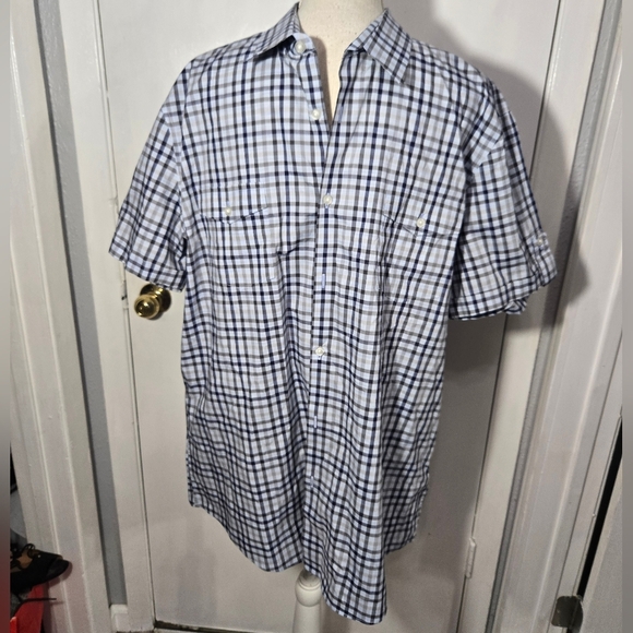 Calibrate Slim Fit Plaid Button Up Shirt Sz XL - Picture 6 of 6